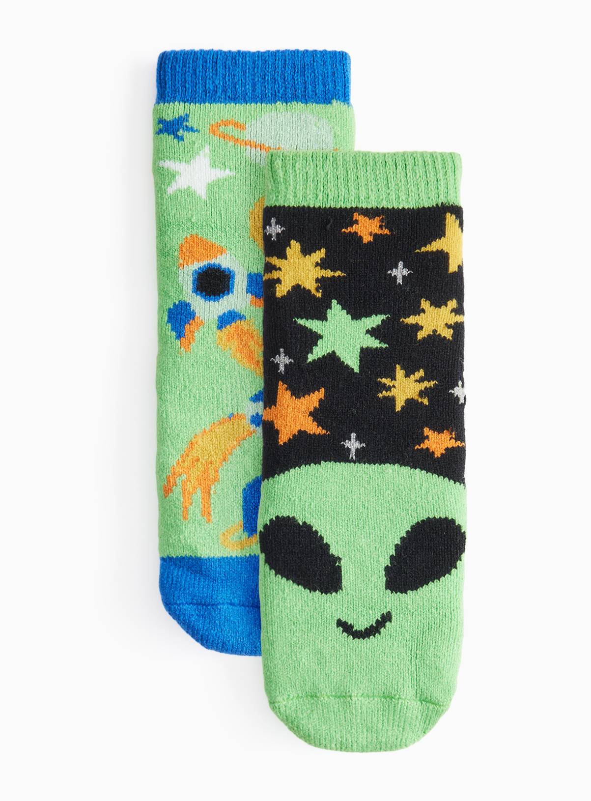 Black & Green Alien Thermal Socks 2 Pack 12.5-3.5 - Image 1